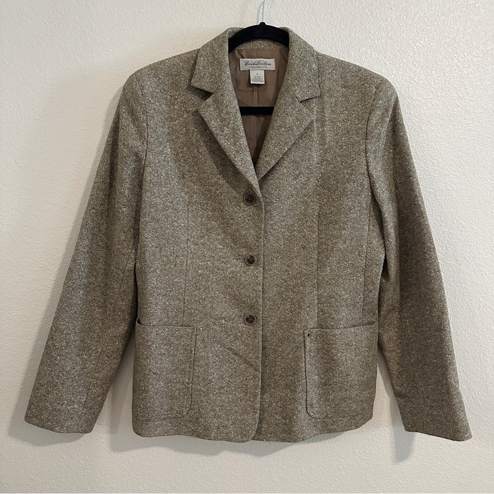 Brooks Brothers Wool and Silk Button Down Jacket